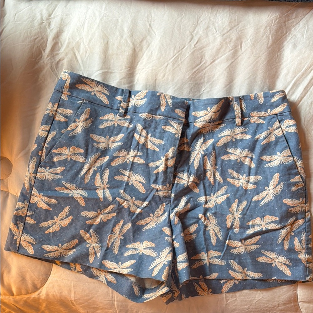 Dragonfly Print Blue Women's Shorts